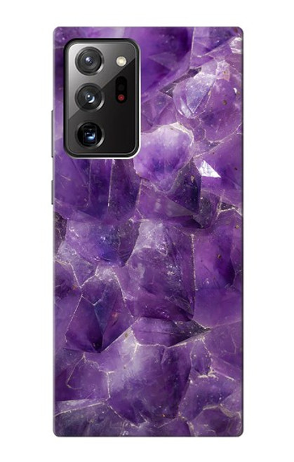 S3713 Graphique violet améthyste à quartz imprimé Etui Coque Housse pour Samsung Galaxy Note 20 Ultra, Ultra 5G