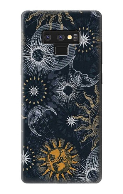 S3702 Lune et soleil Etui Coque Housse pour Note 9 Samsung Galaxy Note9