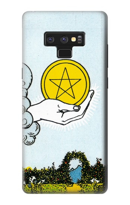 S3722 Carte de tarot Pièces de l'As des Pentacles Etui Coque Housse pour Note 9 Samsung Galaxy Note9