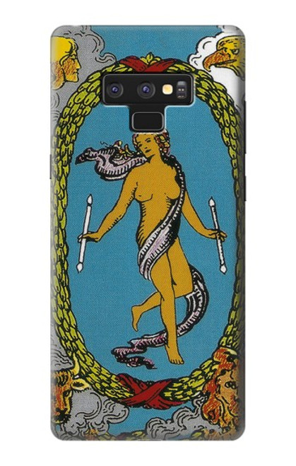 S3746 Carte de tarot le monde Etui Coque Housse pour Note 9 Samsung Galaxy Note9