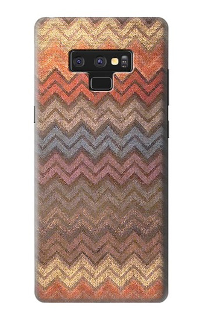 S3752 Motif de tissu en zigzag imprimé graphique Etui Coque Housse pour Note 9 Samsung Galaxy Note9