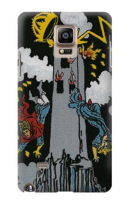 S3745 Carte de tarot la tour Etui Coque Housse pour Samsung Galaxy Note 4
