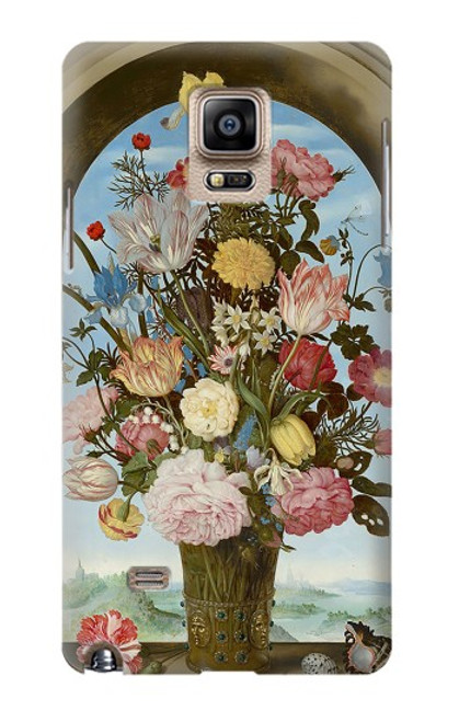 S3749 Vase de fleurs Etui Coque Housse pour Samsung Galaxy Note 4