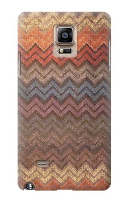 S3752 Motif de tissu en zigzag imprimé graphique Etui Coque Housse pour Samsung Galaxy Note 4