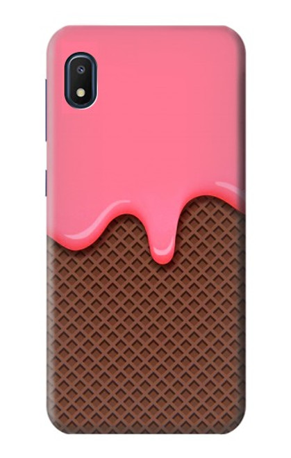 S3754 Cornet de crème glacée à la fraise Etui Coque Housse pour Samsung Galaxy A10e