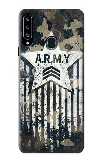 S3666 Camouflage de l'armée Etui Coque Housse pour Samsung Galaxy A20s