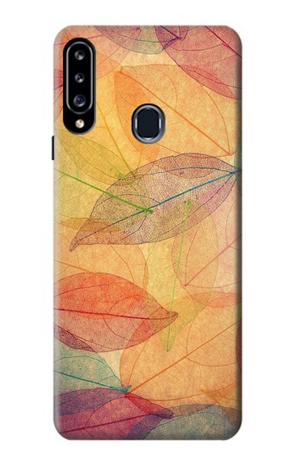 S3686 Automne Feuille Automne Etui Coque Housse pour Samsung Galaxy A20s