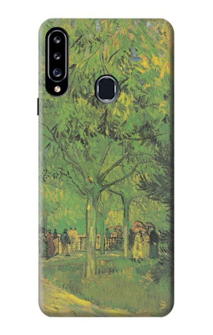 S3748 Van Gogh une ruelle dans un jardin public Etui Coque Housse pour Samsung Galaxy A20s