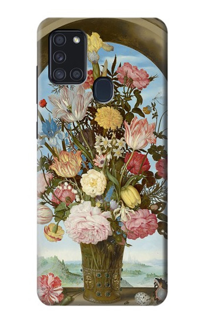 S3749 Vase de fleurs Etui Coque Housse pour Samsung Galaxy A21s