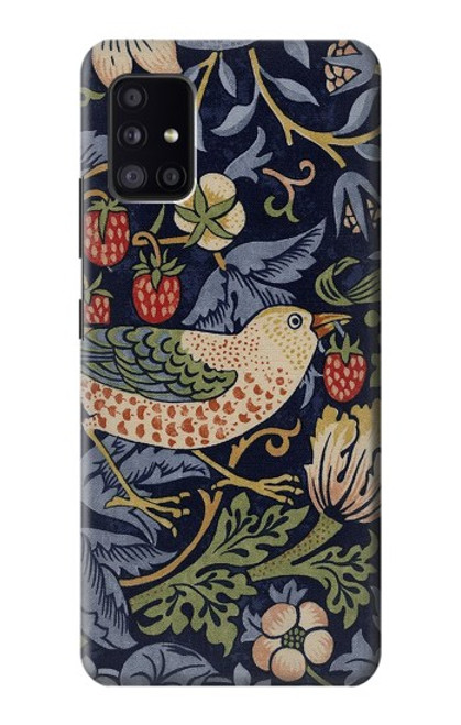 S3791 William Morris Strawberry Thief Fabric Etui Coque Housse pour Samsung Galaxy A41