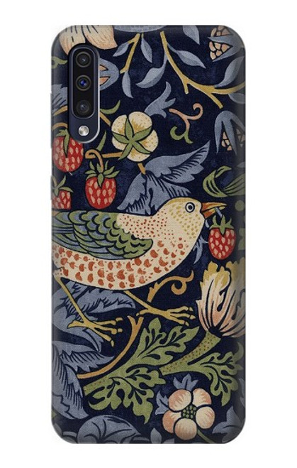 S3791 William Morris Strawberry Thief Fabric Etui Coque Housse pour Samsung Galaxy A50