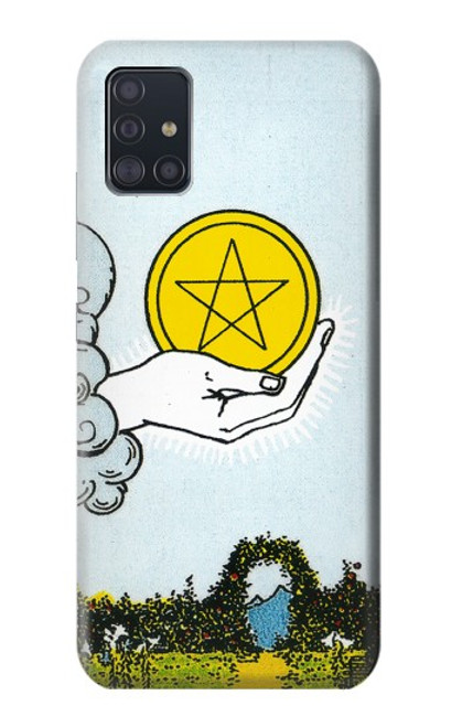 S3722 Carte de tarot Pièces de l'As des Pentacles Etui Coque Housse pour Samsung Galaxy A51 5G