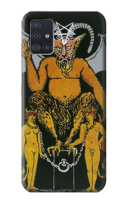 S3740 Carte de tarot le diable Etui Coque Housse pour Samsung Galaxy A51 5G