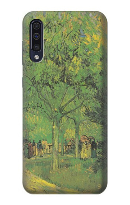 S3748 Van Gogh une ruelle dans un jardin public Etui Coque Housse pour Samsung Galaxy A70