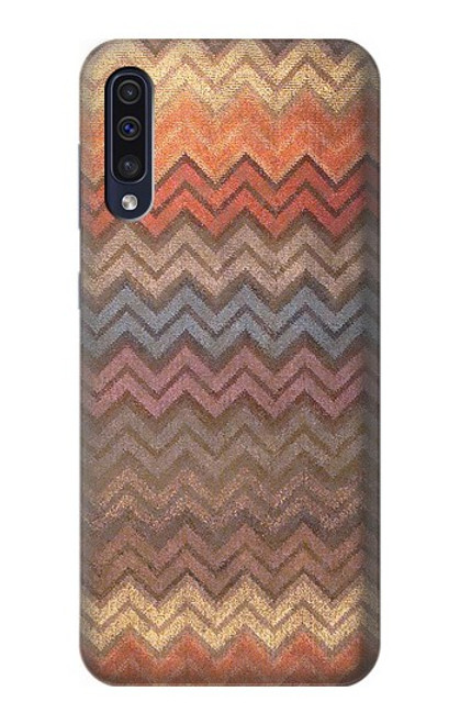 S3752 Motif de tissu en zigzag imprimé graphique Etui Coque Housse pour Samsung Galaxy A70