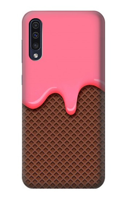 S3754 Cornet de crème glacée à la fraise Etui Coque Housse pour Samsung Galaxy A70