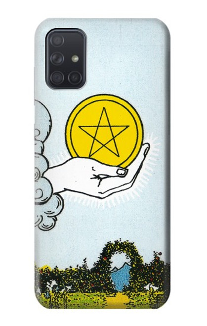 S3722 Carte de tarot Pièces de l'As des Pentacles Etui Coque Housse pour Samsung Galaxy A71
