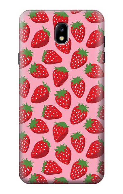 S3719 Modèle de fraise Etui Coque Housse pour Samsung Galaxy J7 (2018), J7 Aero, J7 Top, J7 Aura, J7 Crown, J7 Refine, J7 Eon, J7 V 2nd Gen, J7 Star