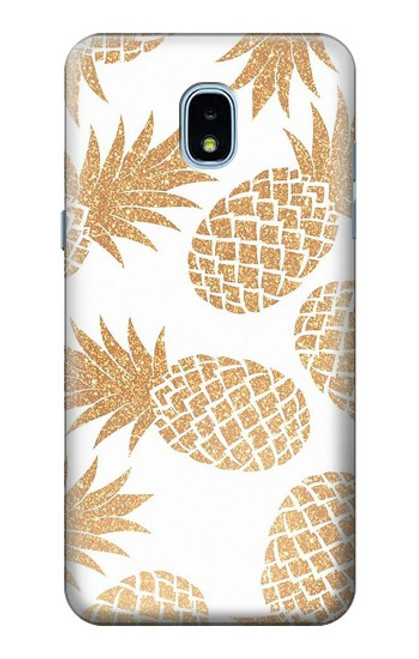 S3718 Ananas sans soudure Etui Coque Housse pour Samsung Galaxy J3 (2018), J3 Star, J3 V 3rd Gen, J3 Orbit, J3 Achieve, Express Prime 3, Amp Prime 3