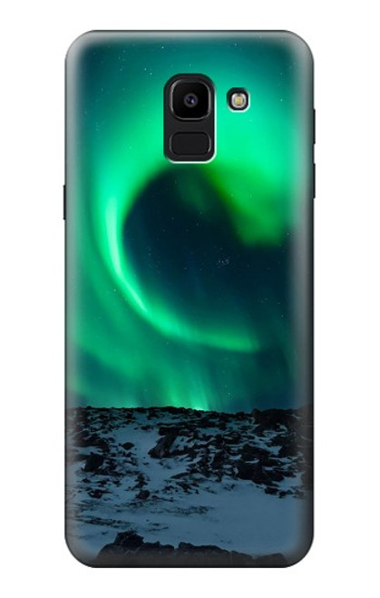 S3667 Aurora Northern Light Etui Coque Housse pour Samsung Galaxy J6 (2018)