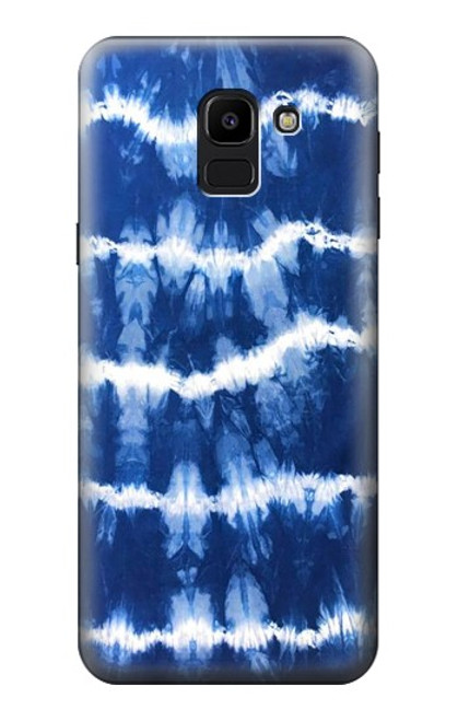 S3671 Tie Dye bleu Etui Coque Housse pour Samsung Galaxy J6 (2018)