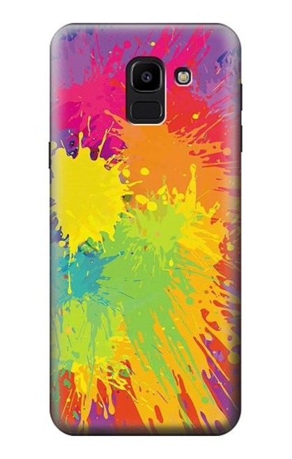 S3675 Tâche de couleur Etui Coque Housse pour Samsung Galaxy J6 (2018)