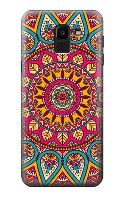 S3694 Modèle d'art hippie Etui Coque Housse pour Samsung Galaxy J6 (2018)