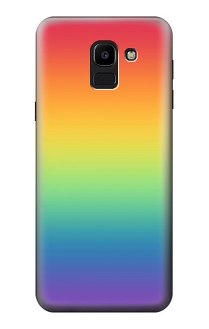 S3698 Drapeau de fierté LGBT Etui Coque Housse pour Samsung Galaxy J6 (2018)