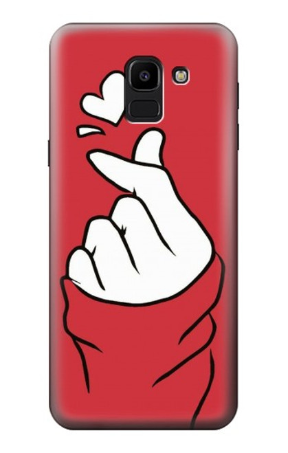 S3701 Mini signe d'amour de coeur Etui Coque Housse pour Samsung Galaxy J6 (2018)