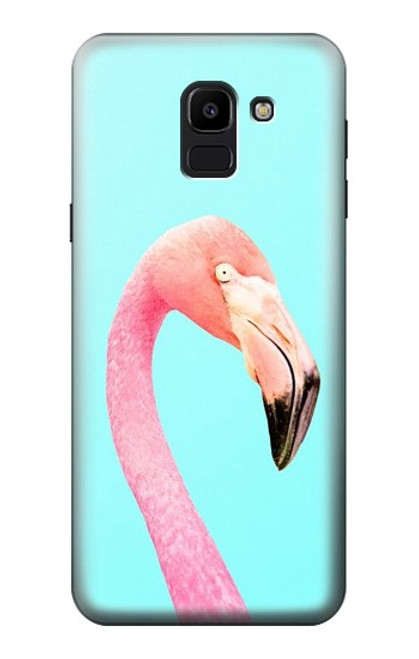 S3708 Flamant rose Etui Coque Housse pour Samsung Galaxy J6 (2018)