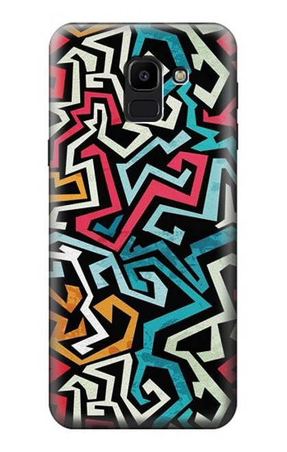 S3712 Motif Pop Art Etui Coque Housse pour Samsung Galaxy J6 (2018)