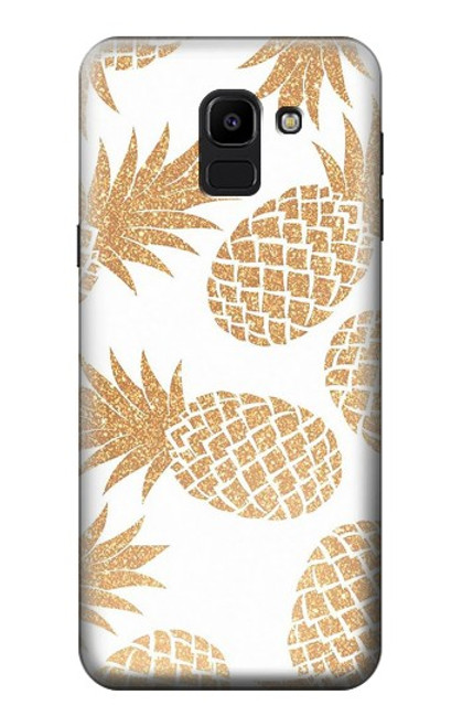 S3718 Ananas sans soudure Etui Coque Housse pour Samsung Galaxy J6 (2018)