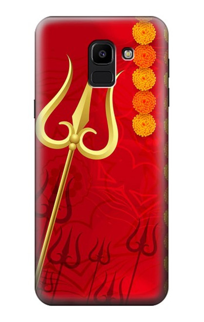 S3788 Shiv Trishul Etui Coque Housse pour Samsung Galaxy J6 (2018)