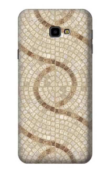 S3703 Carreaux de mosaïque Etui Coque Housse pour Samsung Galaxy J4+ (2018), J4 Plus (2018)