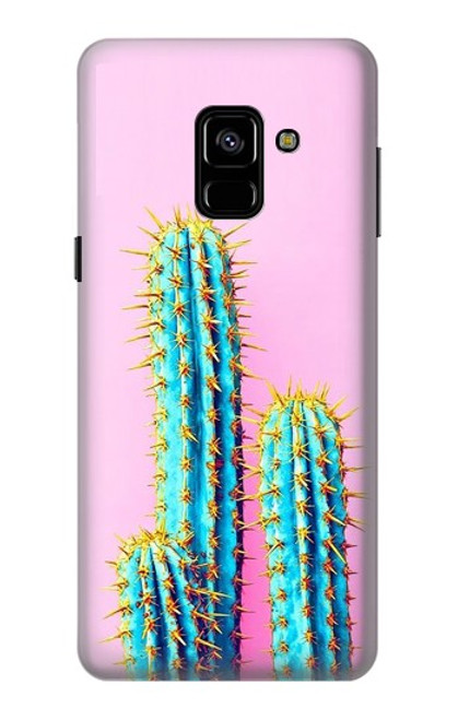S3673 Cactus Etui Coque Housse pour Samsung Galaxy A8 (2018)