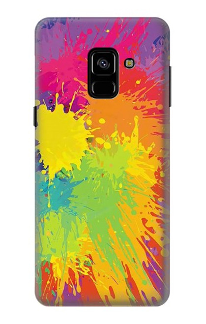 S3675 Tâche de couleur Etui Coque Housse pour Samsung Galaxy A8 (2018)