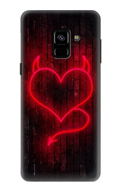 S3682 Cœur du diable Etui Coque Housse pour Samsung Galaxy A8 (2018)