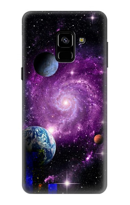 S3689 Planète spatiale Galaxy Etui Coque Housse pour Samsung Galaxy A8 (2018)