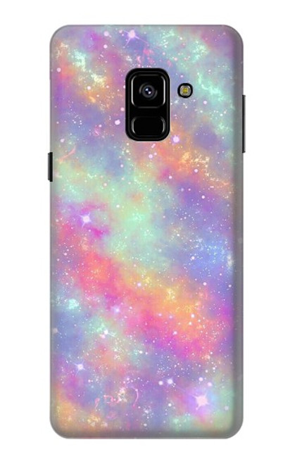 S3706 Arc-en-ciel pastel Galaxy Pink Sky Etui Coque Housse pour Samsung Galaxy A8 (2018)