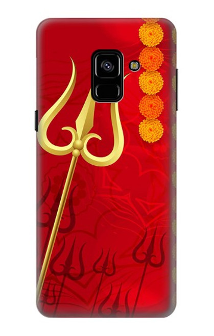 S3788 Shiv Trishul Etui Coque Housse pour Samsung Galaxy A8 (2018)