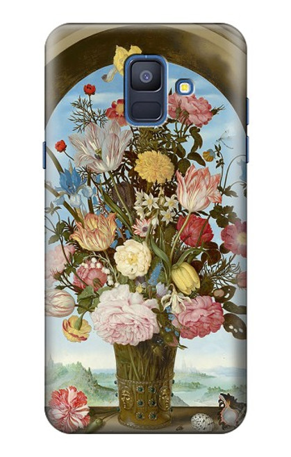 S3749 Vase de fleurs Etui Coque Housse pour Samsung Galaxy A6 (2018)