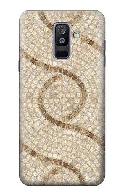 S3703 Carreaux de mosaïque Etui Coque Housse pour Samsung Galaxy A6+ (2018), J8 Plus 2018, A6 Plus 2018