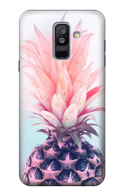 S3711 Ananas rose Etui Coque Housse pour Samsung Galaxy A6+ (2018), J8 Plus 2018, A6 Plus 2018