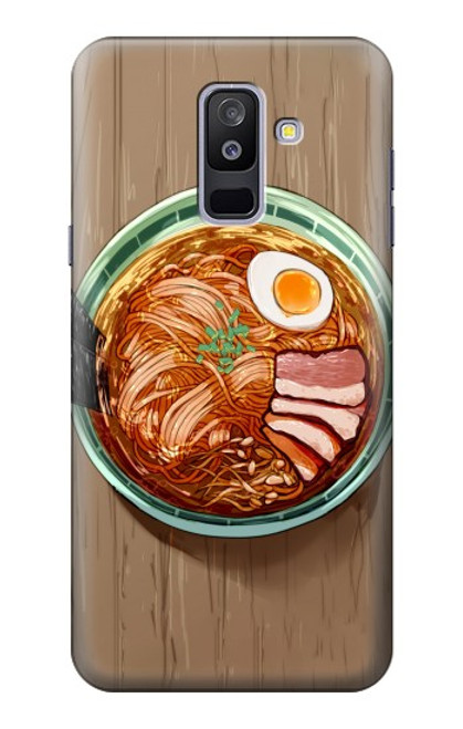 S3756 Nouilles ramen Etui Coque Housse pour Samsung Galaxy A6+ (2018), J8 Plus 2018, A6 Plus 2018