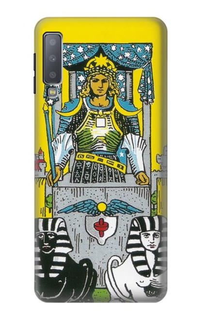 S3739 Carte de tarot le char Etui Coque Housse pour Samsung Galaxy A7 (2018)