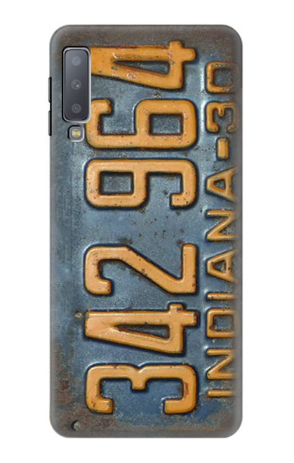 S3750 Plaque d'immatriculation de véhicule vintage Etui Coque Housse pour Samsung Galaxy A7 (2018)