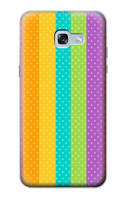 S3678 Vertical arc-en-ciel coloré Etui Coque Housse pour Samsung Galaxy A5 (2017)