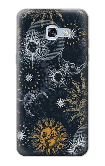 S3702 Lune et soleil Etui Coque Housse pour Samsung Galaxy A5 (2017)