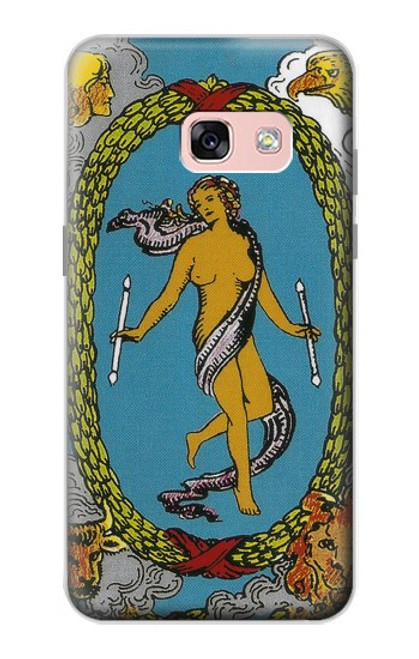 S3746 Carte de tarot le monde Etui Coque Housse pour Samsung Galaxy A3 (2017)