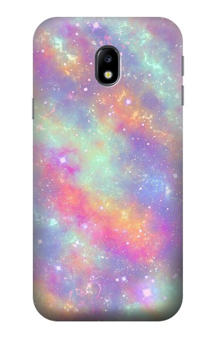 S3706 Arc-en-ciel pastel Galaxy Pink Sky Etui Coque Housse pour Samsung Galaxy J3 (2017) EU Version